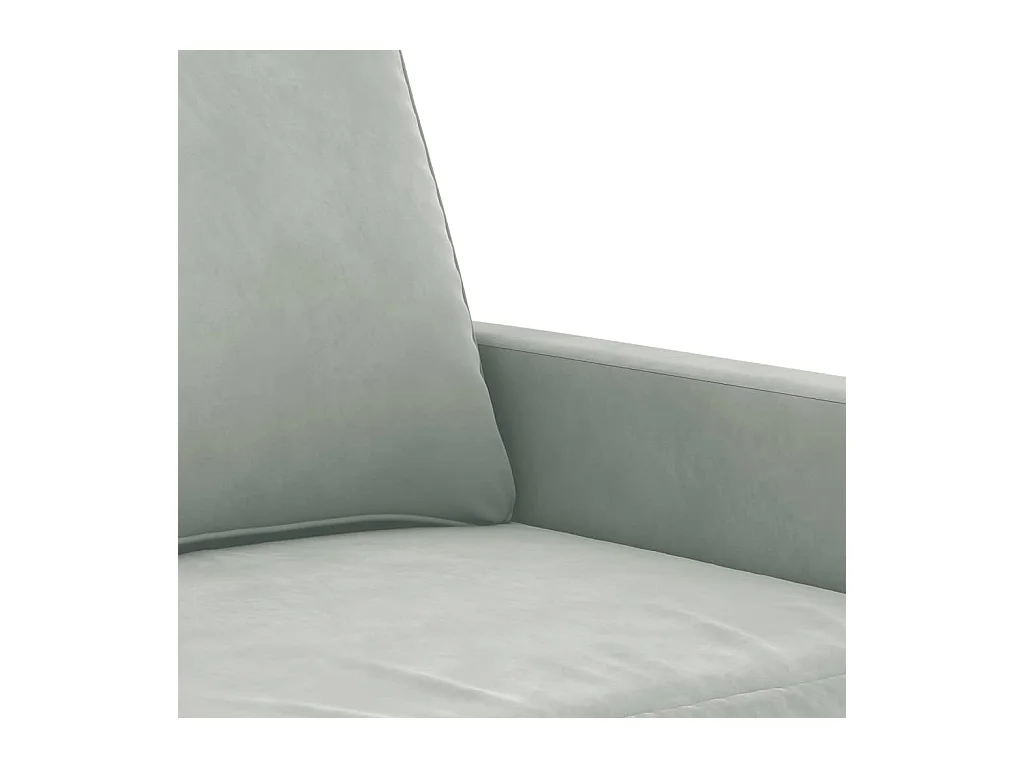 Fauteuil 60 cm fluweel lichtgrijs