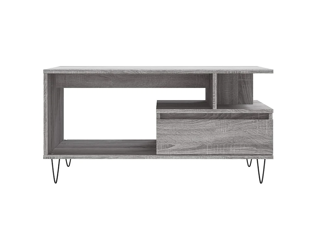 Couchtisch Grau Sonoma 90x49x45 cm Holzwerkstoff