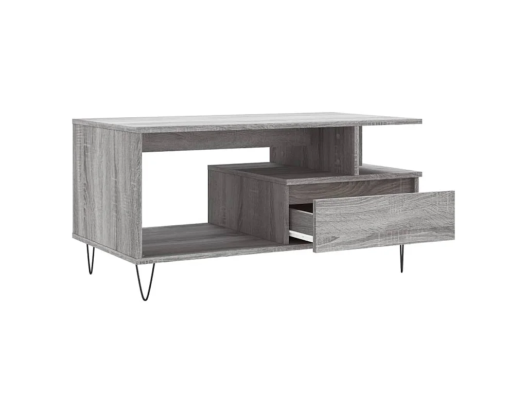 Couchtisch Grau Sonoma 90x49x45 cm Holzwerkstoff