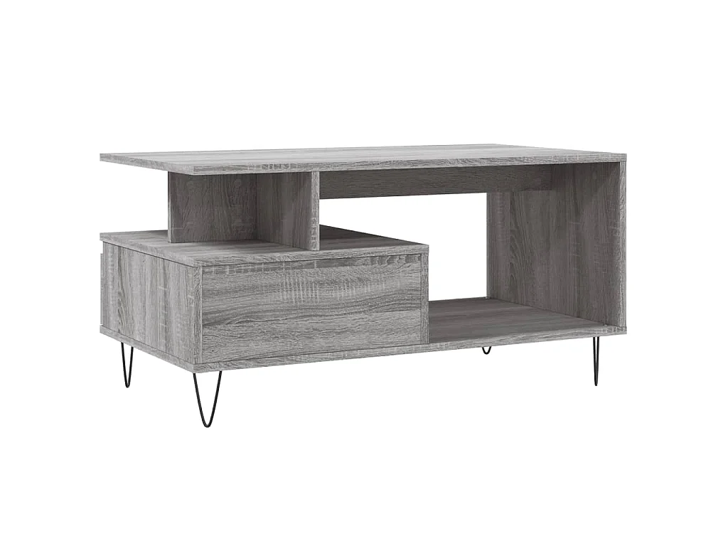 Couchtisch Grau Sonoma 90x49x45 cm Holzwerkstoff