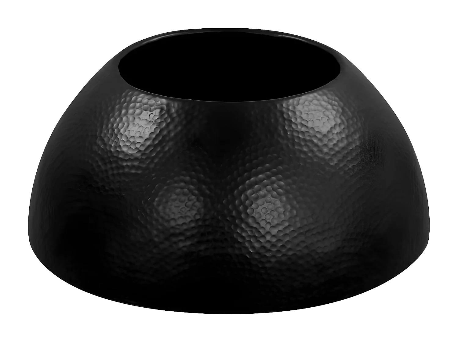 Mesa de centro de aluminio martillado negro 70x30 cm