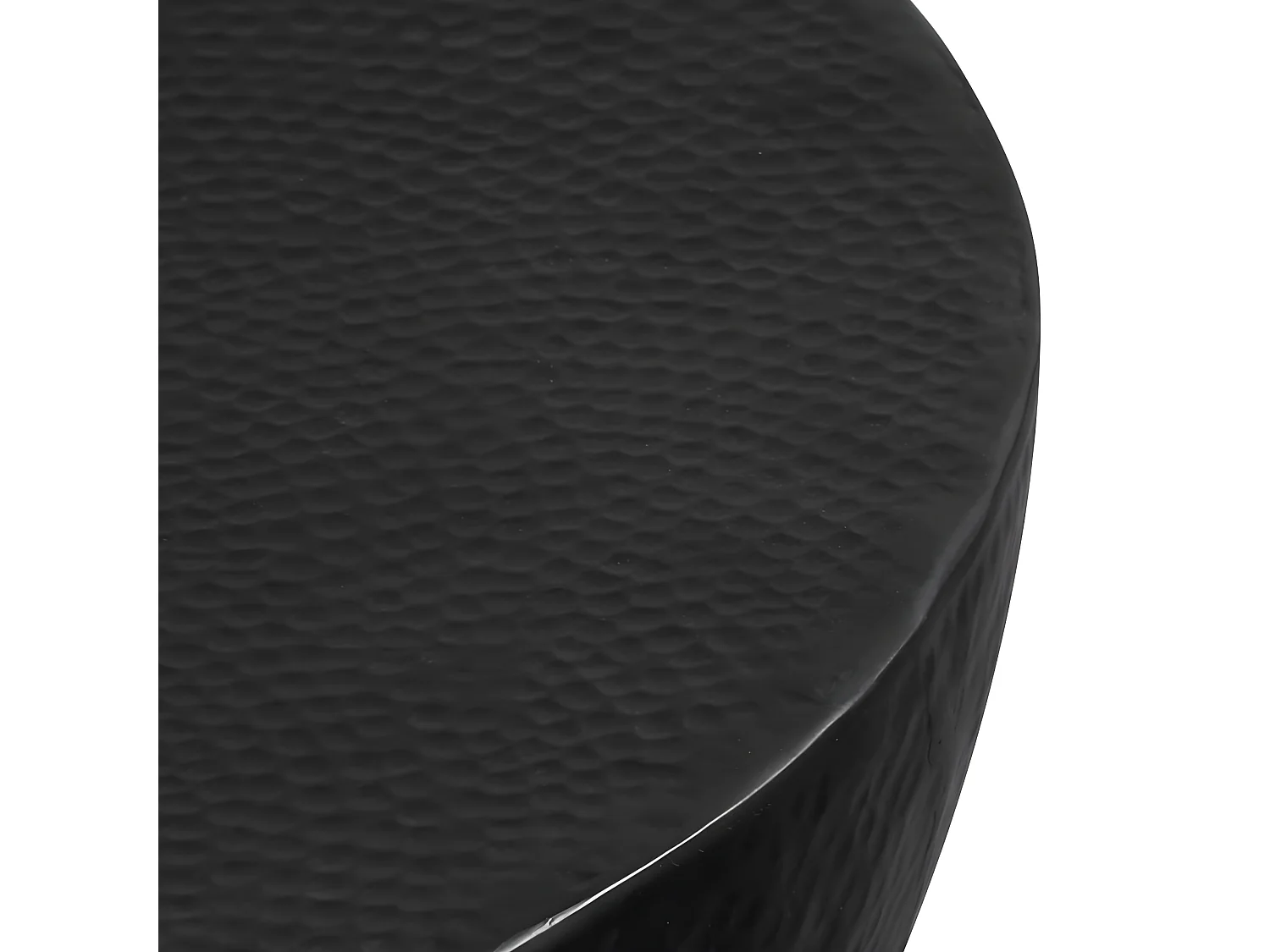 Mesa de centro de aluminio martillado negro 70x30 cm