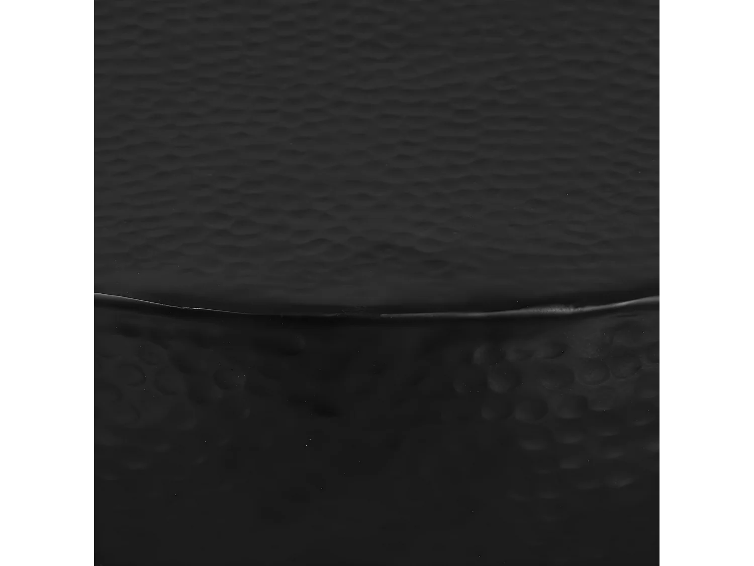 Mesa de centro de aluminio martillado negro 70x30 cm