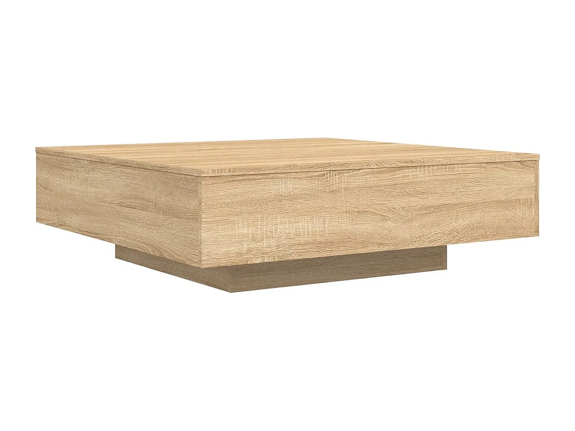 Table basse chêne sonoma 100x100x31 cm bois d'ingénierie