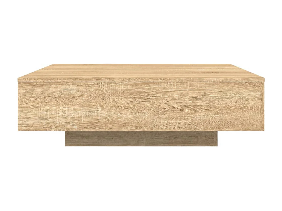 Table basse chêne sonoma 100x100x31 cm bois d'ingénierie