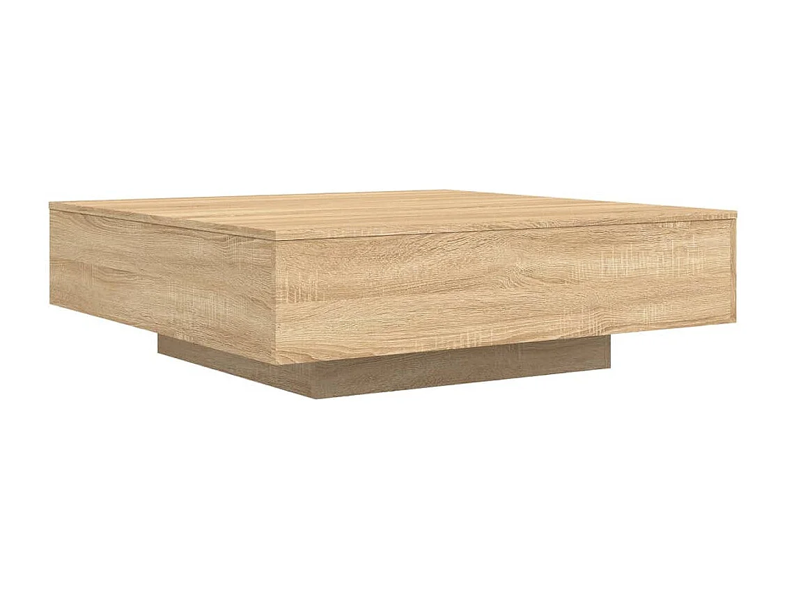 Table basse chêne sonoma 100x100x31 cm bois d'ingénierie