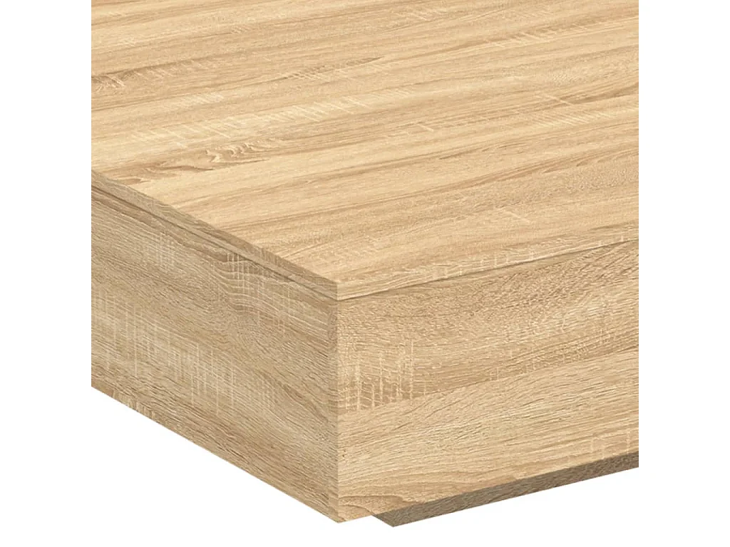 Table basse chêne sonoma 100x100x31 cm bois d'ingénierie
