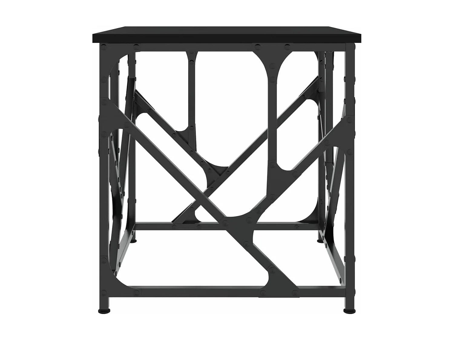 Salontafel 45x45x47,5 cm bewerkt hout zwart