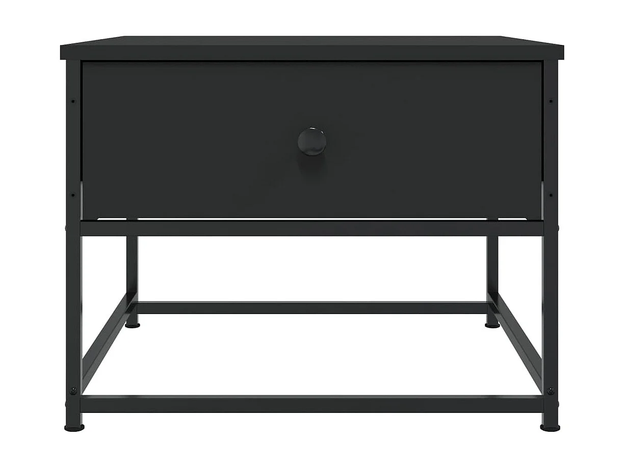 Tavolino da Salotto Nero 51x51x40 cm in Legno Multistrato