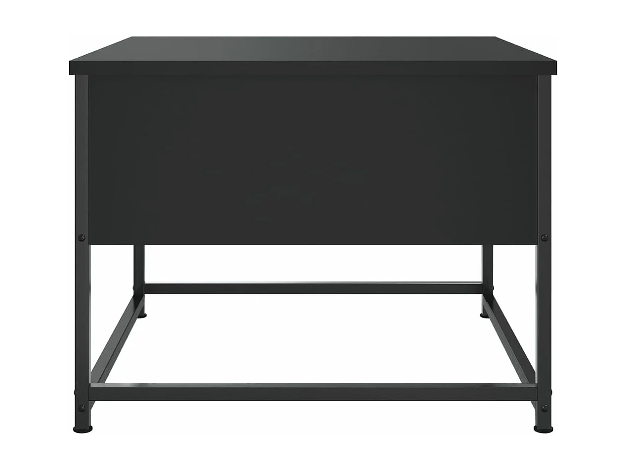 Tavolino da Salotto Nero 51x51x40 cm in Legno Multistrato