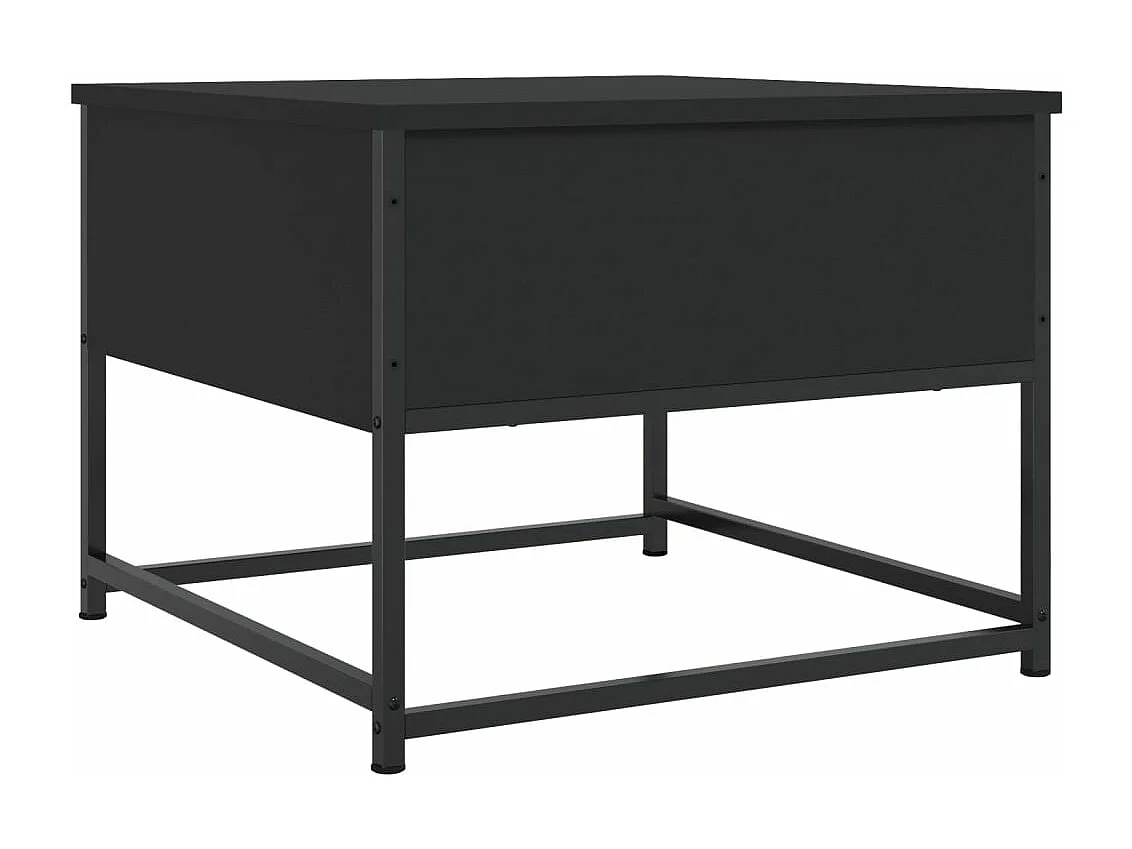 Table basse noir 51x51x40 cm bois d'ingénierie