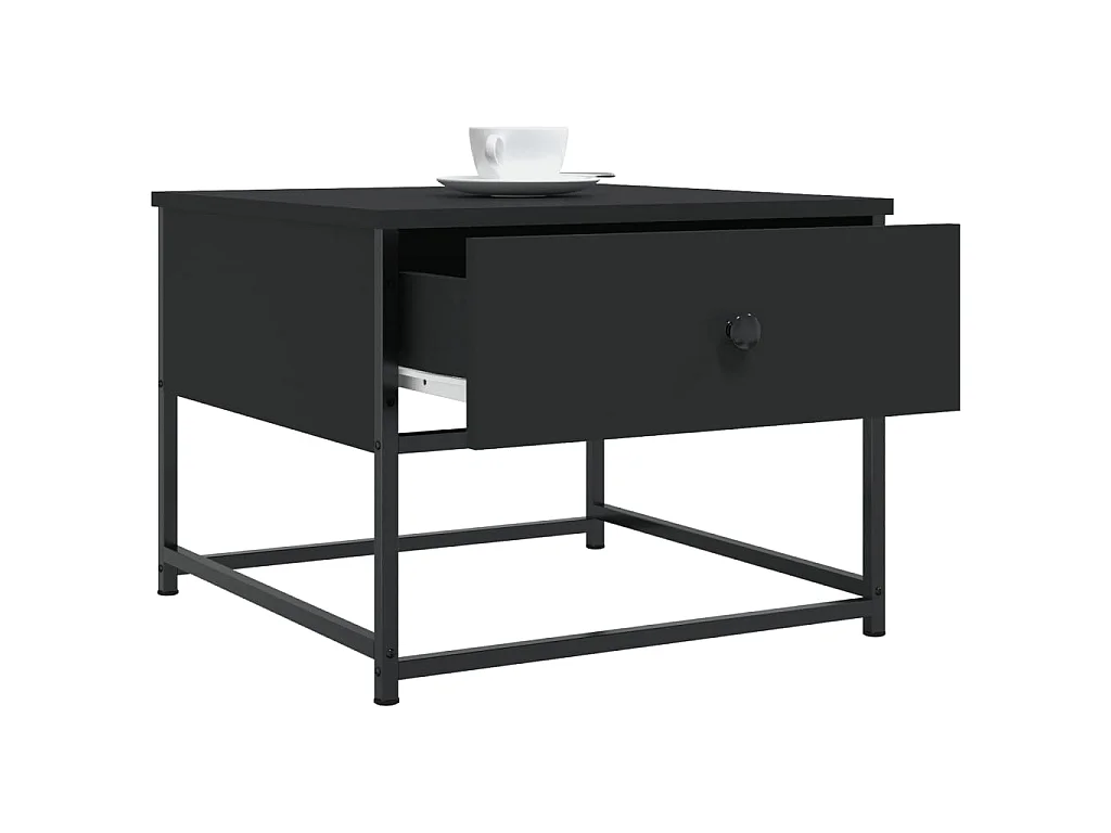 Couchtisch Schwarz 51x51x40 cm Holzwerkstoff