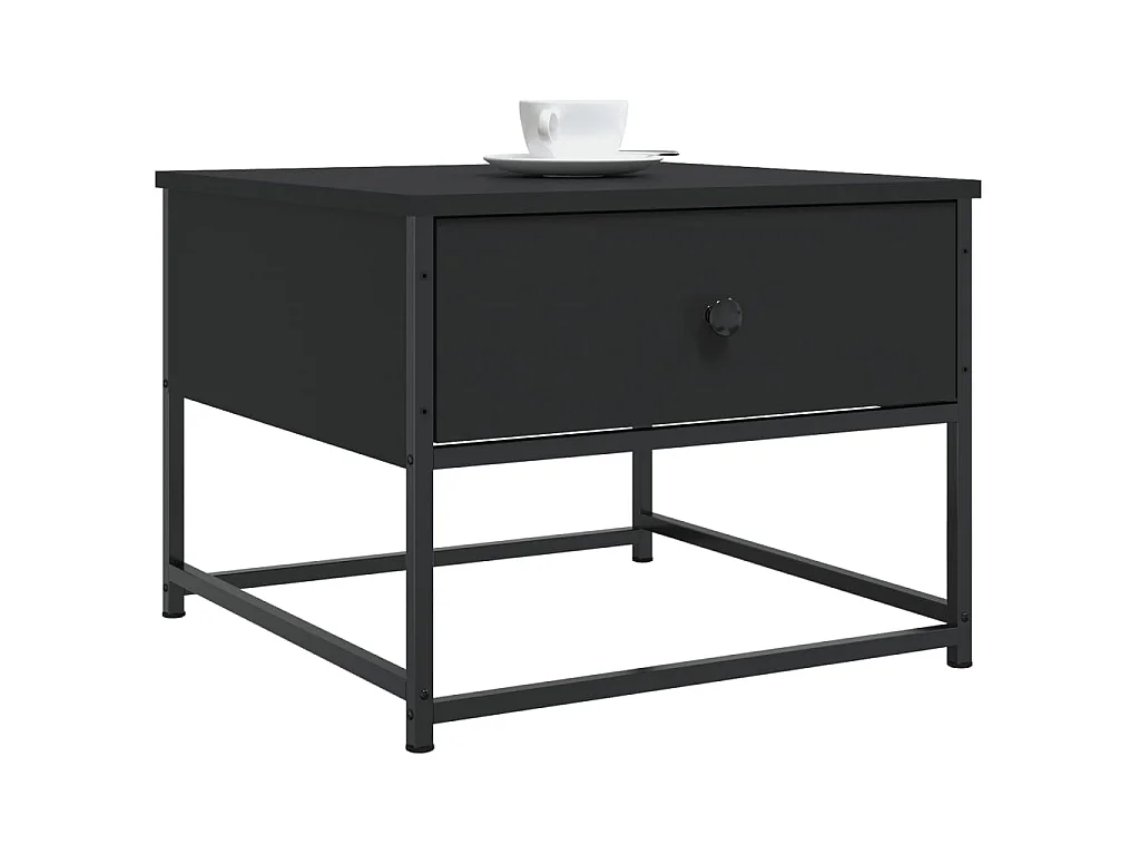 Couchtisch Schwarz 51x51x40 cm Holzwerkstoff