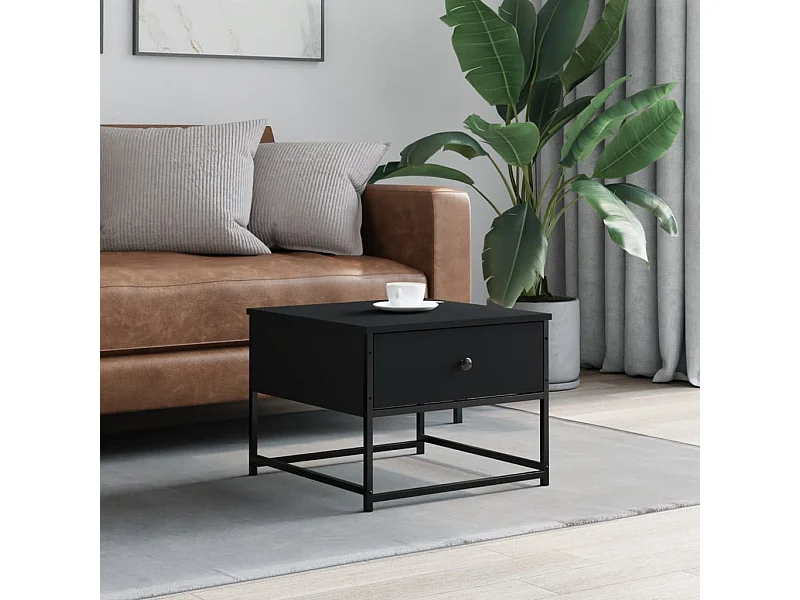 Couchtisch Schwarz 51x51x40 cm Holzwerkstoff