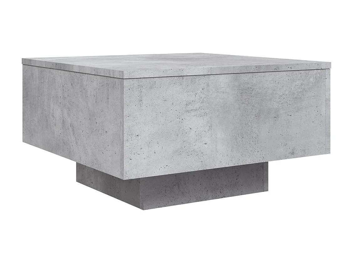 Table basse gris béton 55x55x31 cm bois d'ingénierie