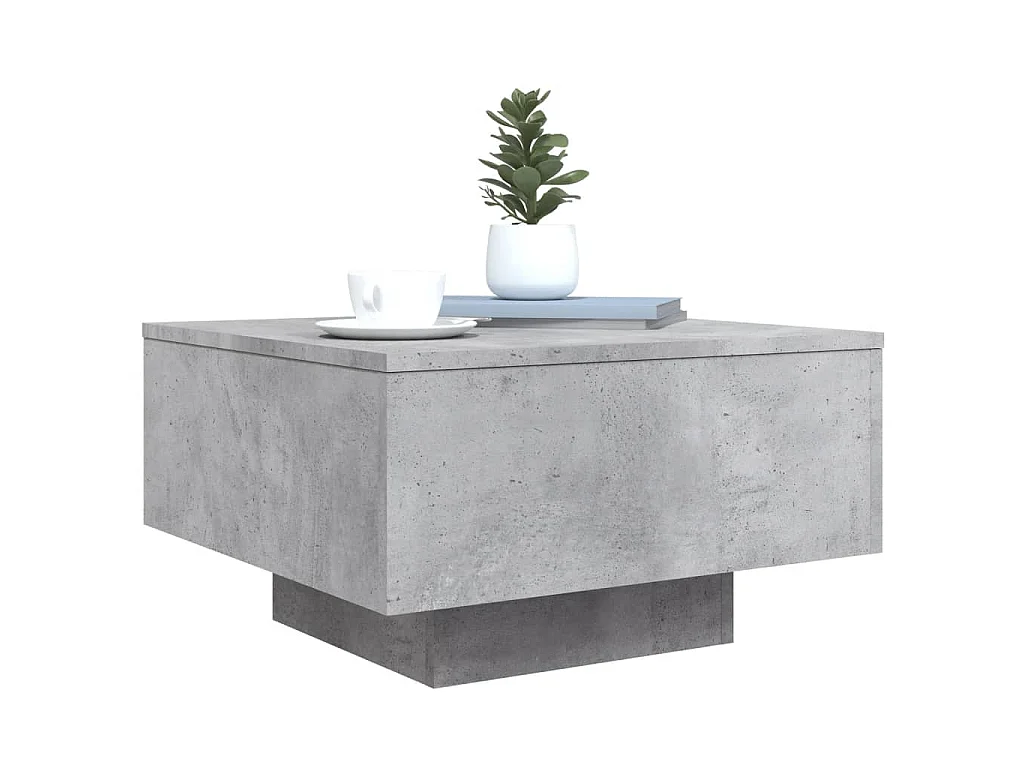 Mesa de centro 55x55x31 cm derivados de madeira cinza-cimento