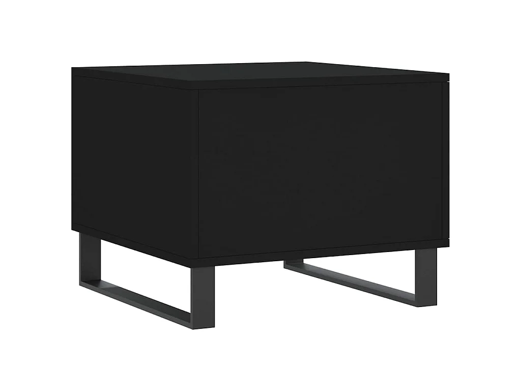 Salontafels 2 st 50x50x40 cm bewerkt hout zwart
