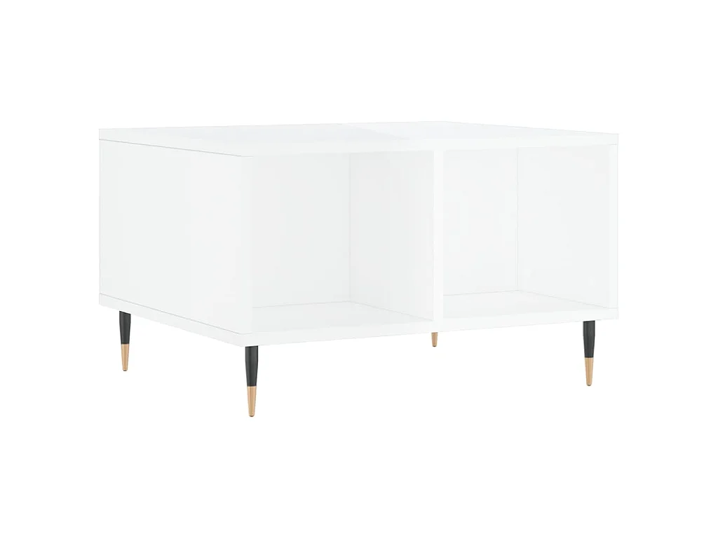 Couchtisch Hochglanz-Weiß 60x50x36,5 cm Holzwerkstoff