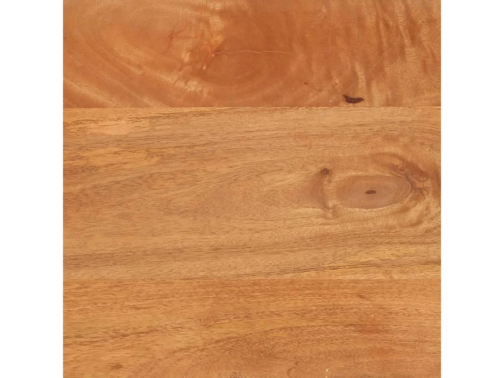 Mesa de centro madera maciza de mango negro marrón 80x50x40 cm