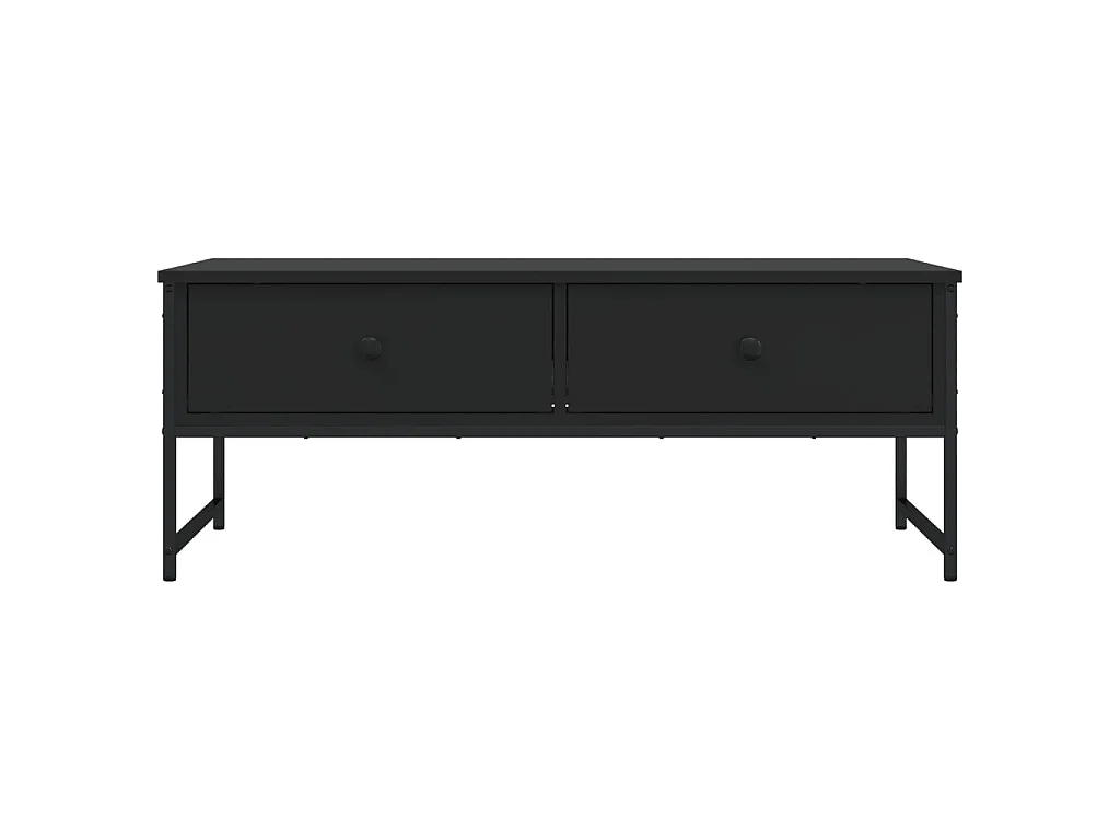 Tavolino da Salotto Nero 101x49x39,5 cm in Legno Multistrato