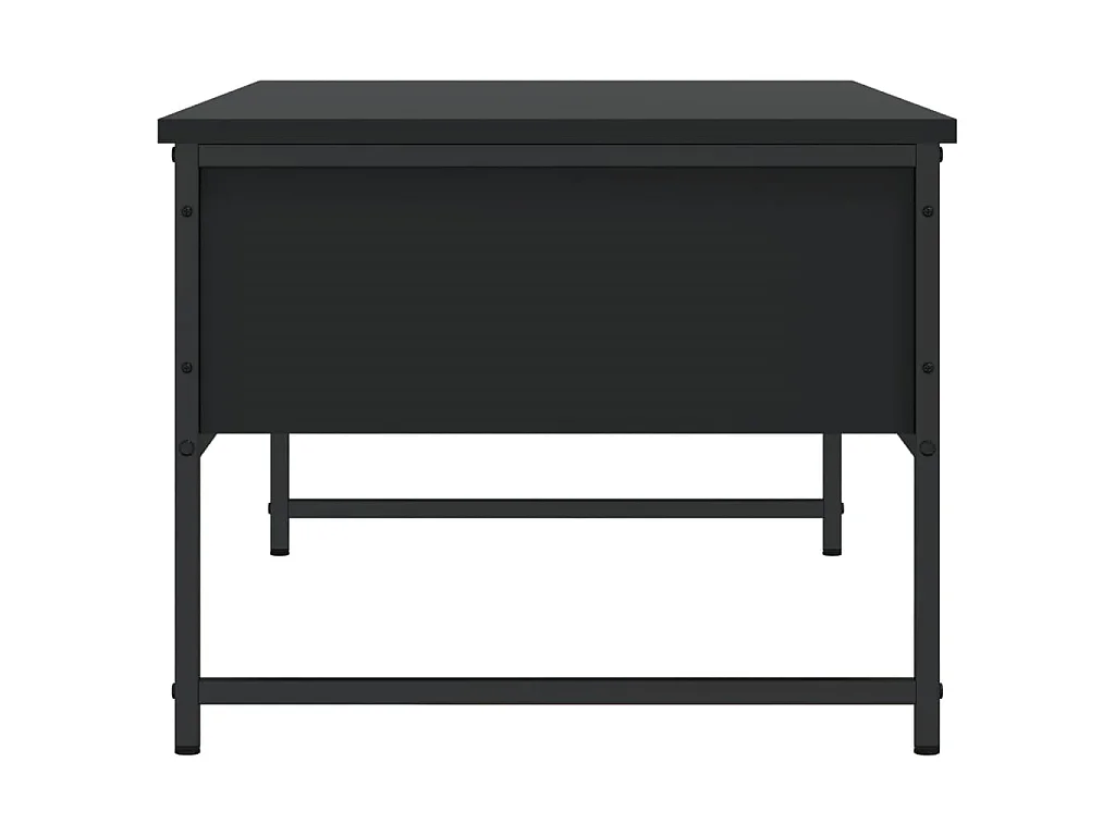 Tavolino da Salotto Nero 101x49x39,5 cm in Legno Multistrato