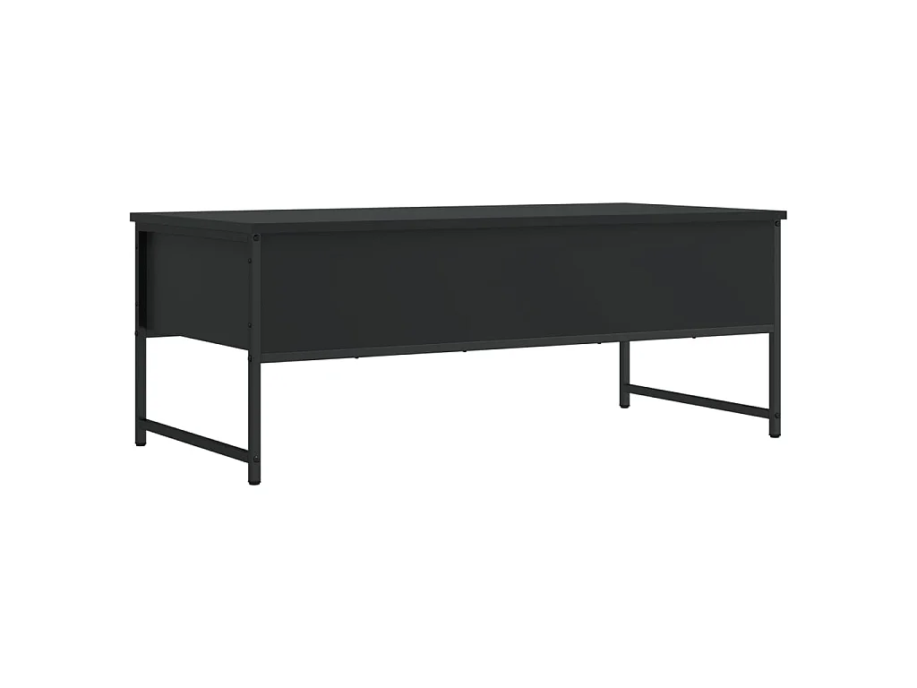 Tavolino da Salotto Nero 101x49x39,5 cm in Legno Multistrato