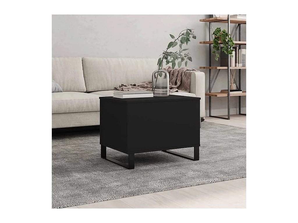 Salontafel 60x44,5x45 cm bewerkt hout zwart