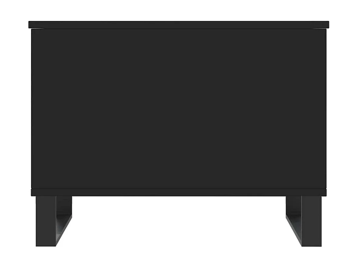 Tavolino da Salotto Nero 60x44,5x45 cm in Legno Multistrato