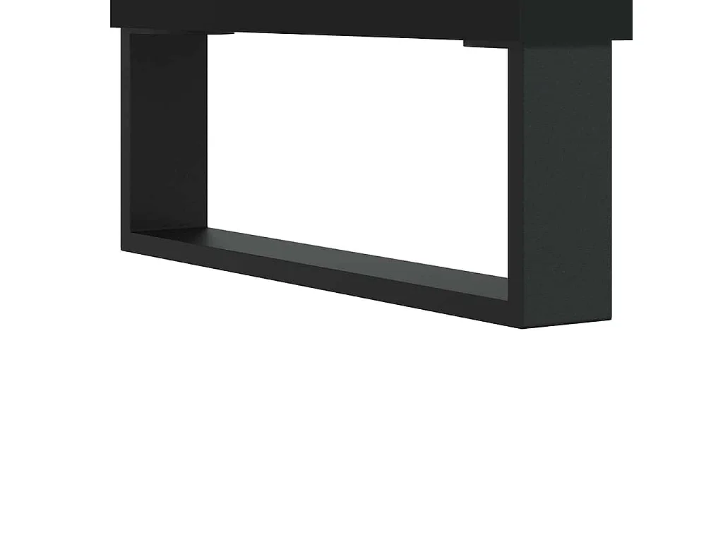 Tavolino da Salotto Nero 60x44,5x45 cm in Legno Multistrato