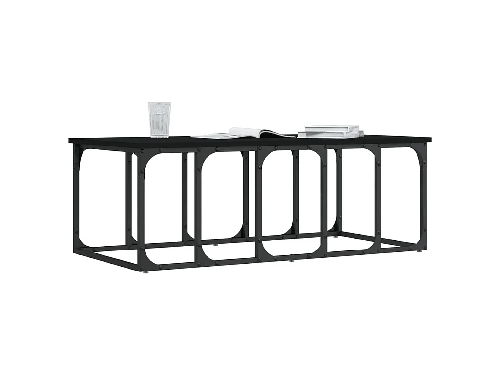 Salontafel 100x50x35,5 cm bewerkt hout zwart
