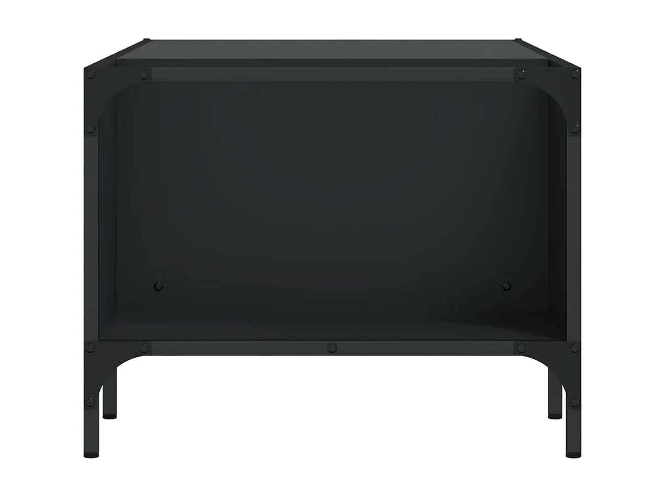 Mesa de centro con estante madera ingeniería negro 100x51x40 cm