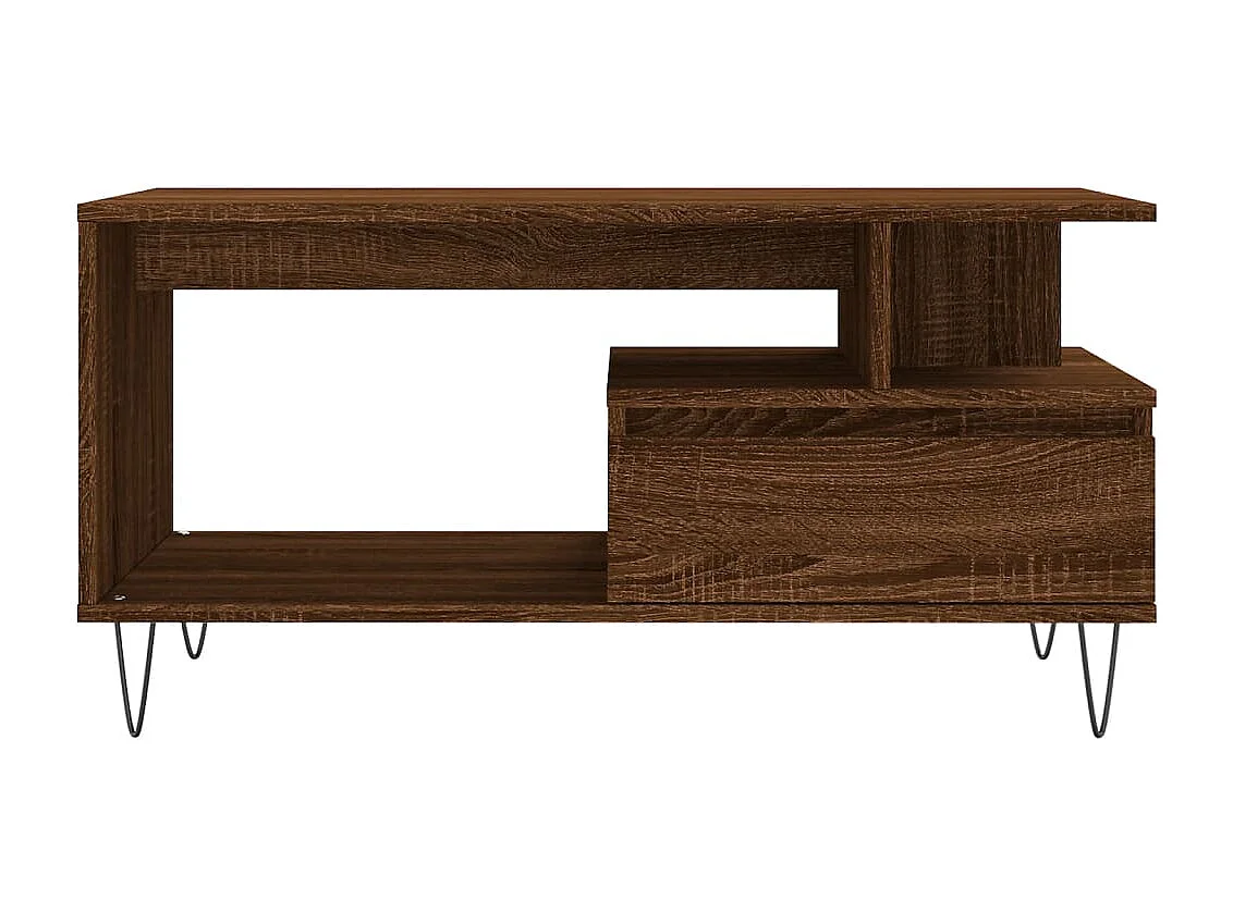Table basse Chêne marron 90x49x45 cm Bois d'ingénierie