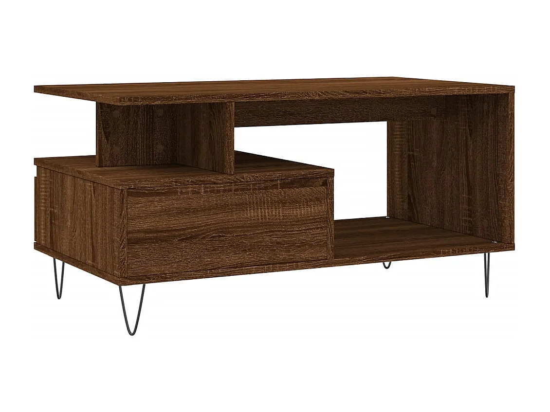 Table basse Chêne marron 90x49x45 cm Bois d'ingénierie