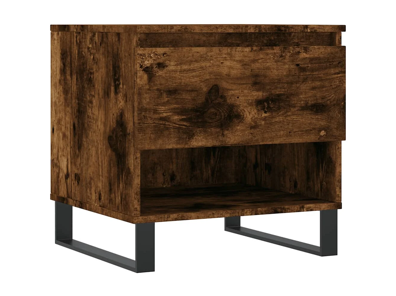 Tavolino da Salotto Rovere Fumo 50x46x50cm in Legno Multistrato