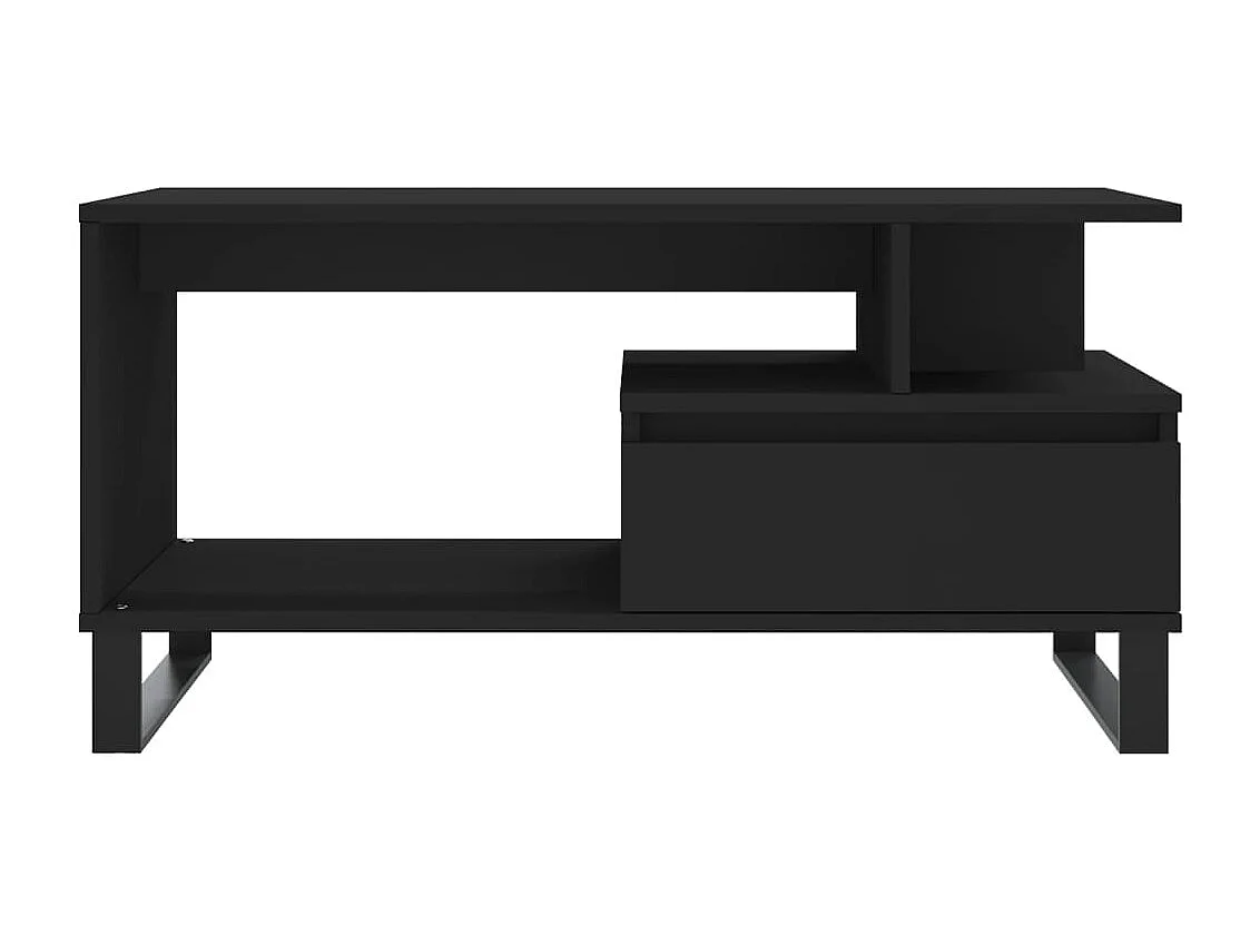 Table basse Noir 90x49x45 cm Bois d'ingénierie