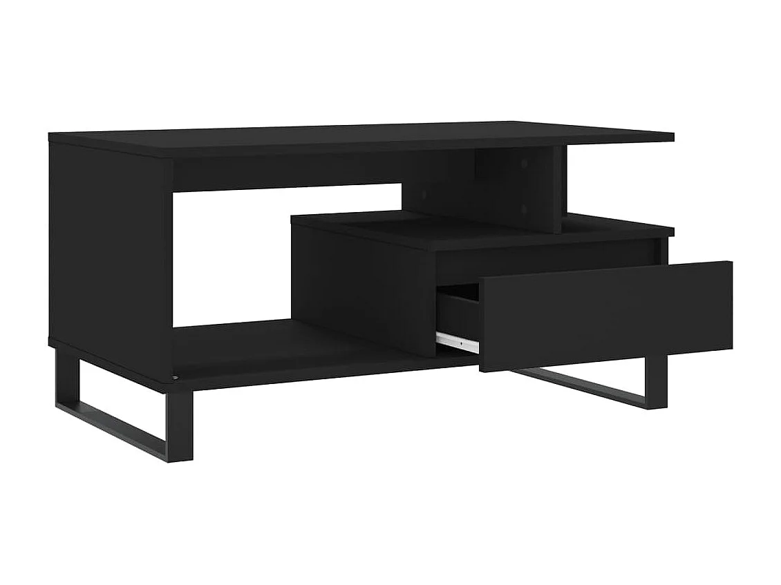 Table basse Noir 90x49x45 cm Bois d'ingénierie