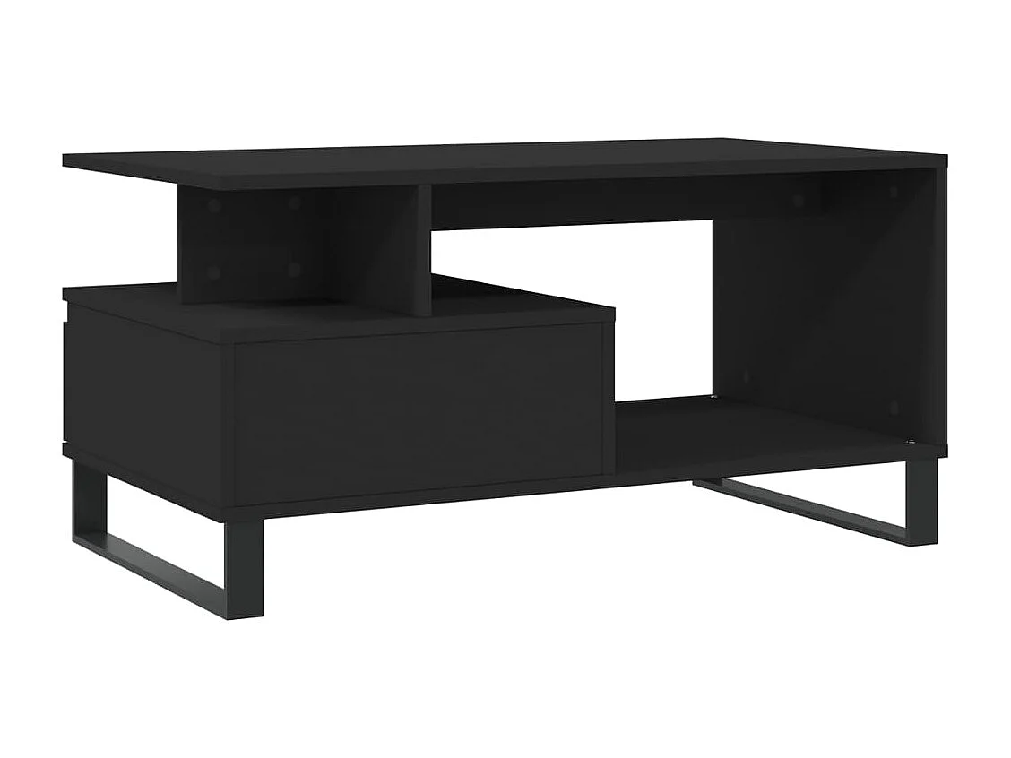 Table basse Noir 90x49x45 cm Bois d'ingénierie
