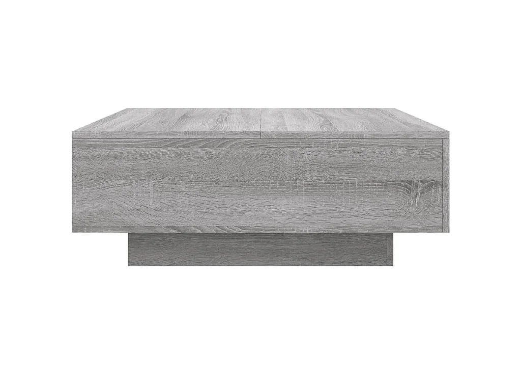 Table basse avec lumières LED sonoma gris 80x80x31 cm