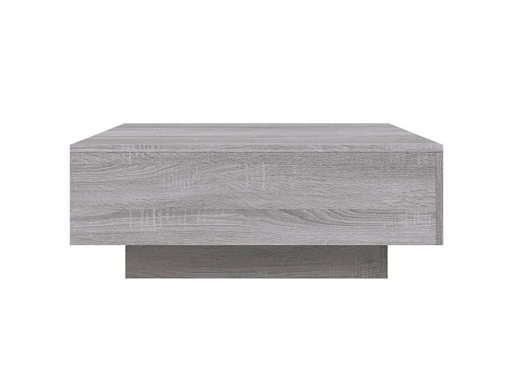 Table basse avec lumières LED sonoma gris 80x80x31 cm