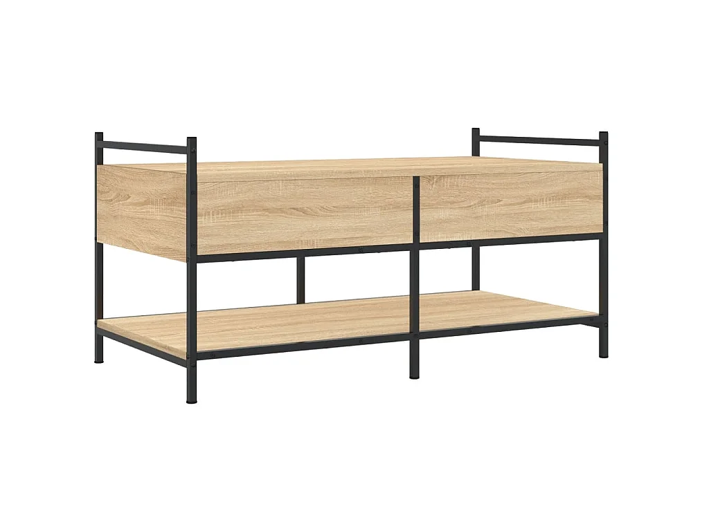 Tavolino da Salotto Rovere Sonoma 99x50x50cm Legno Multistrato