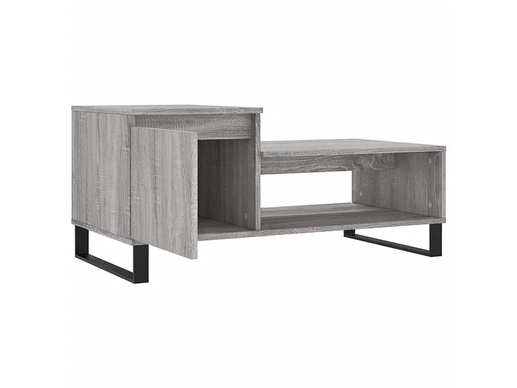 Table basse Sonoma gris 100x50x45 cm Bois d'ingénierie