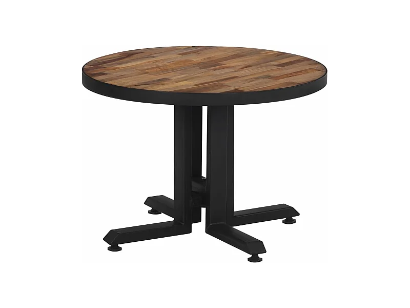 Couchtisch Rund Ø55x40 cm Recyceltes Massivholz Teak