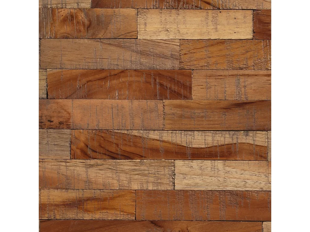 Tavolino da Salotto Rotondo Ø55x40cm Massello Teak di Recupero