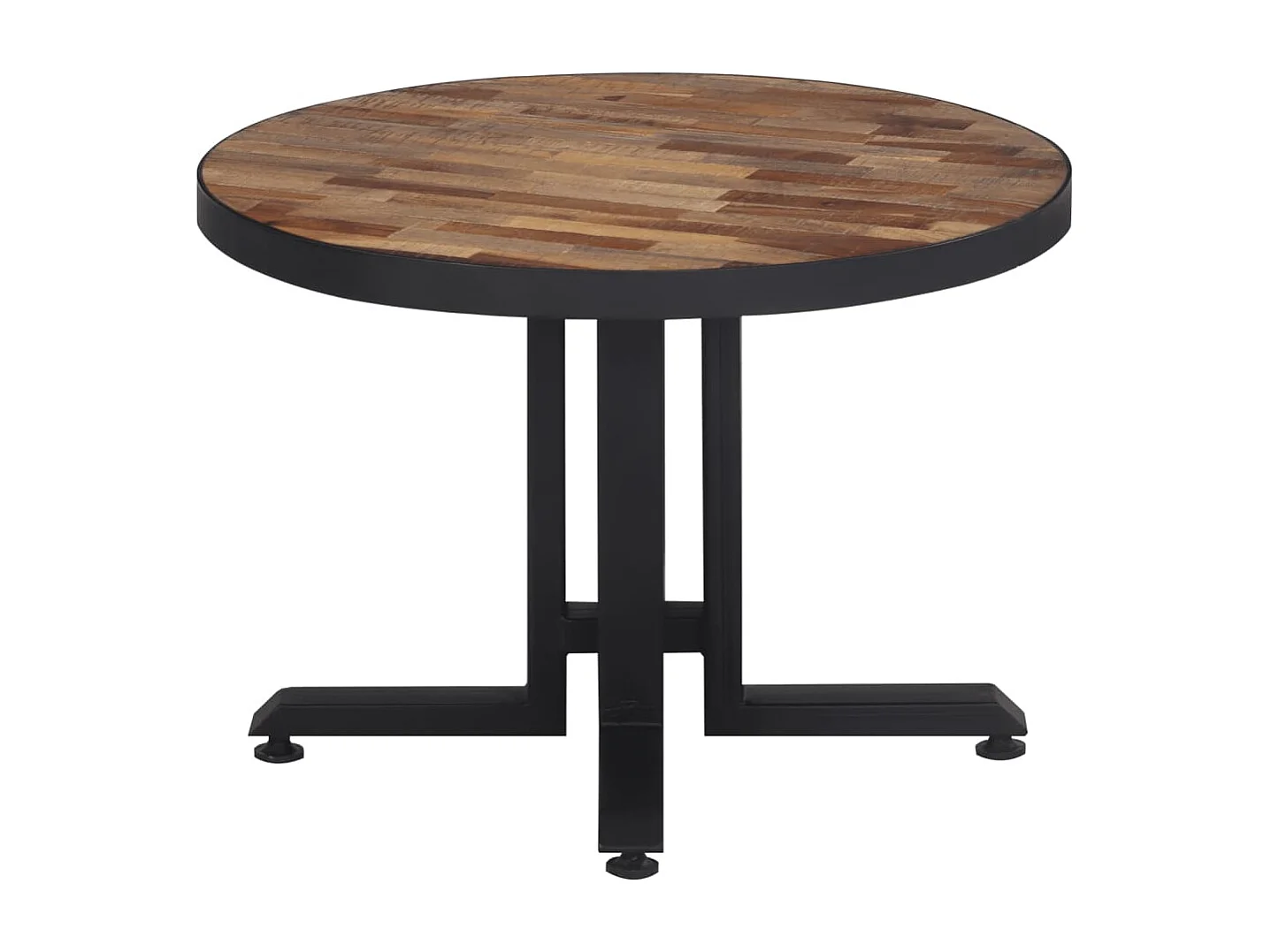 Table basse ronde Ø55x40 cm teck de récupération massif