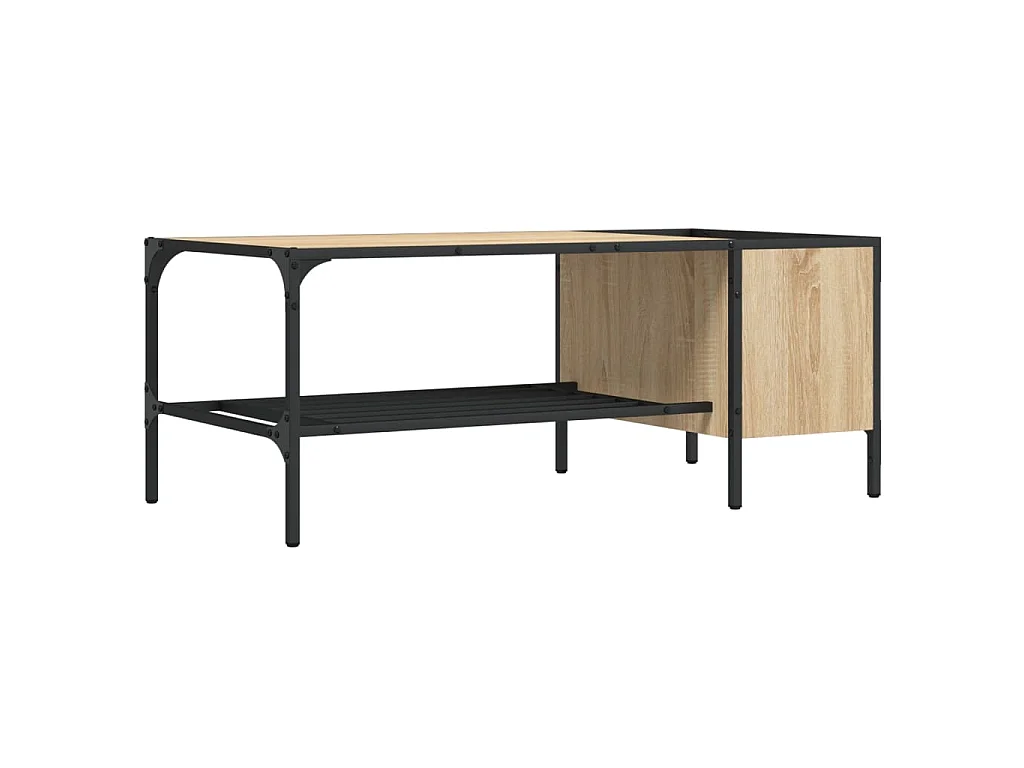 Couchtisch mit Regal Sonoma-Eiche 100x51x40 cm Holzwerkstoff