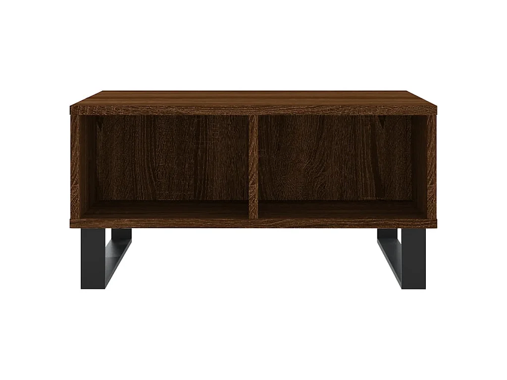 Table basse chêne marron 60x60x30 cm bois d'ingénierie