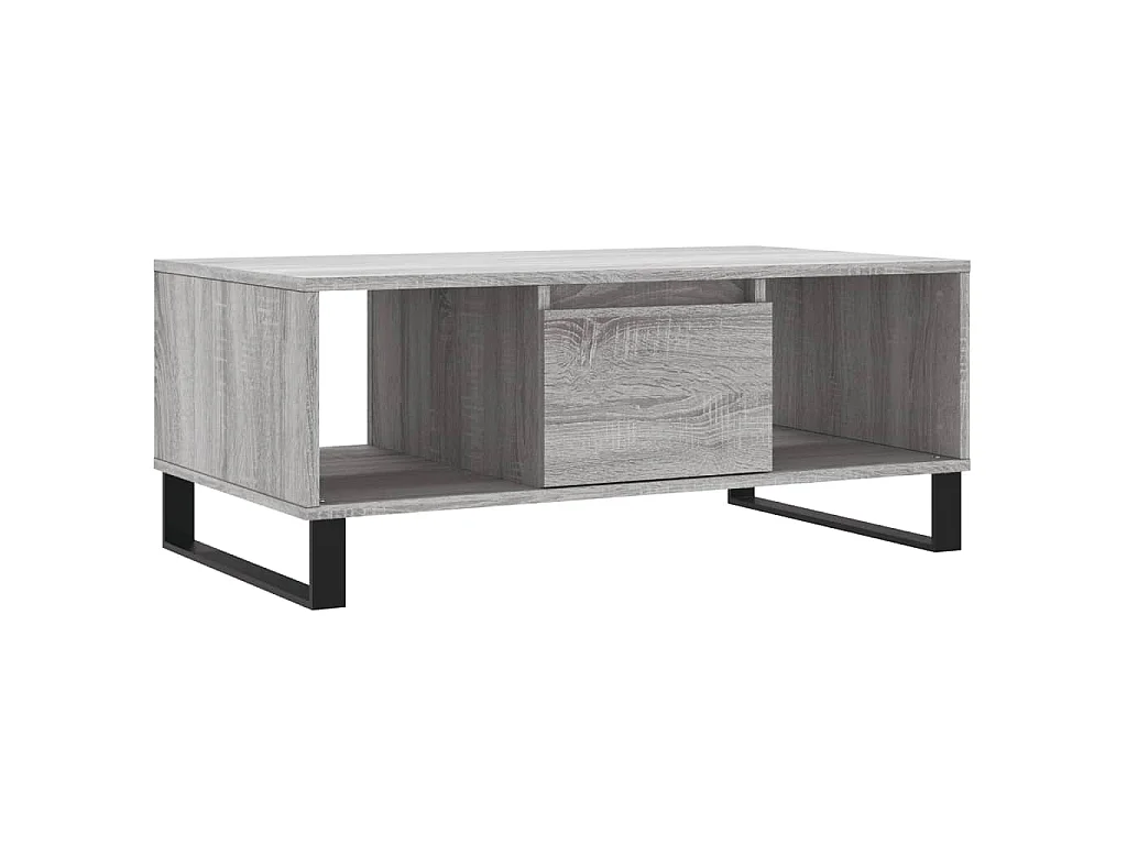 Table basse Sonoma gris 90x50x36,5 cm Bois d'ingénierie