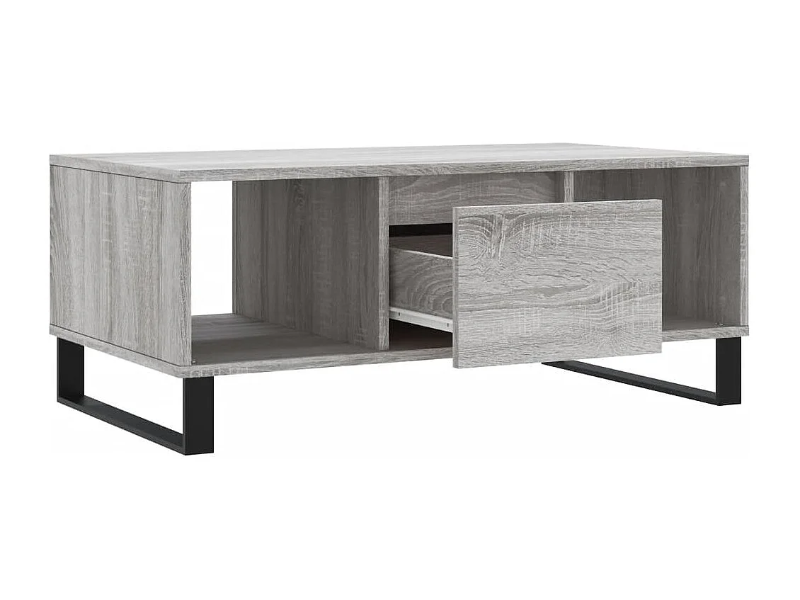 Table basse Sonoma gris 90x50x36,5 cm Bois d'ingénierie