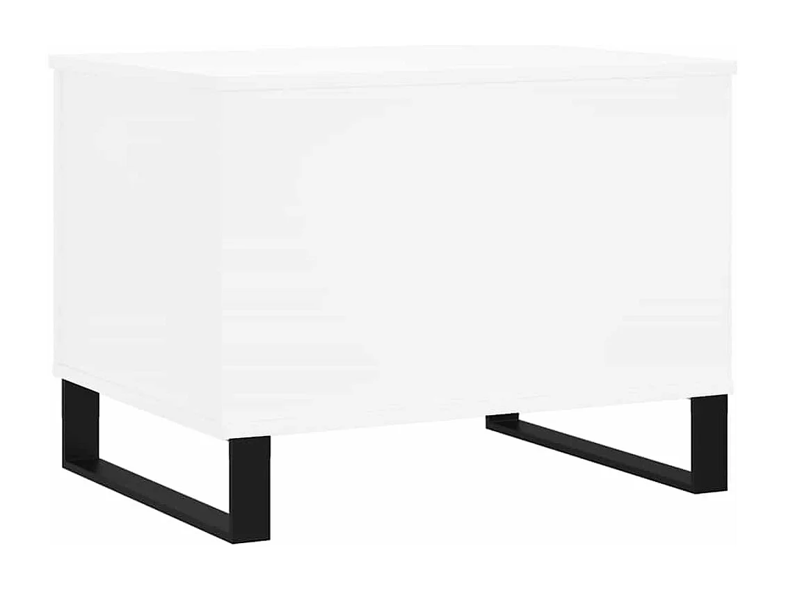 Table basse Blanc 60x44,5x45 cm Bois d'ingénierie