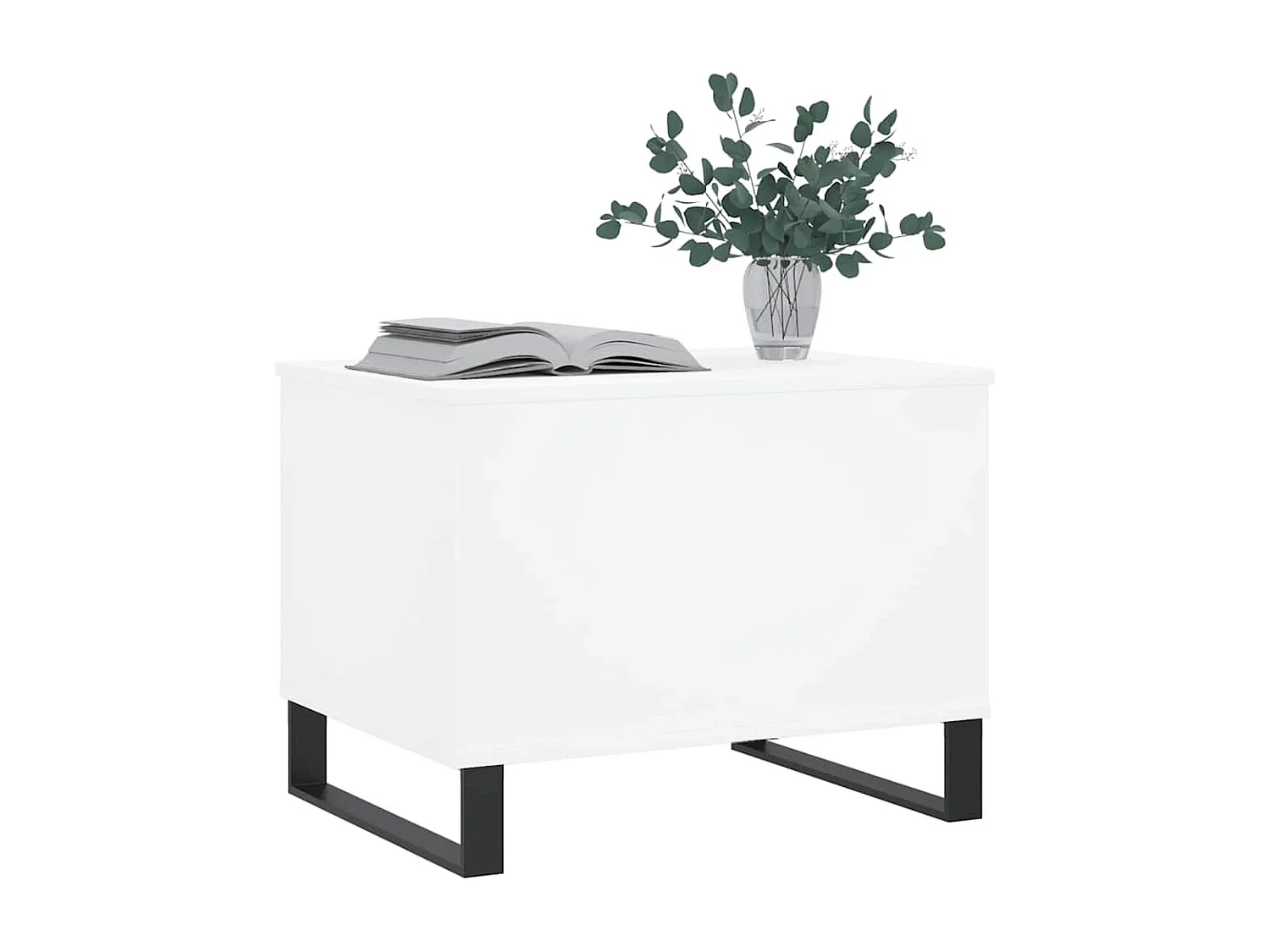 Salontafel 60x44,5x45 cm bewerkt hout wit